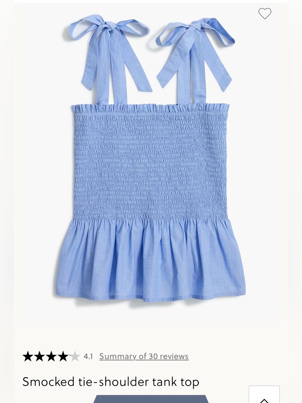 J.Crew factory Blue Smocked Too